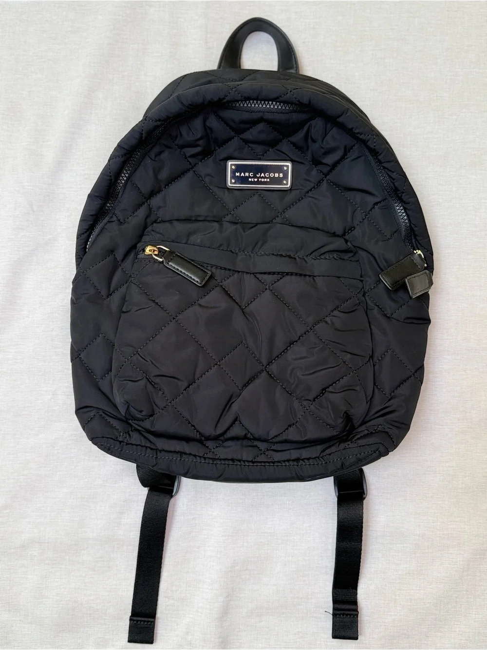 Marc Jacobs Black Quilted Nylon Mini Backpack Gold Hardware NWOT